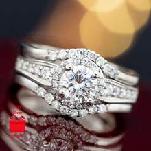 925 Sterling Silver Ring, Four Claw Ring, Elegant And Unique.Fashion Classic Ring, Women's Ring, Gift Jewelry Box, Mom's Gift, Suitable For Birthday Gifts, Holiday Gifts, Valentine's Day Gifts, Gift For Girlfriend Suitable For Daily Wear.Mother's Day Gift - Bạc - Xem 2