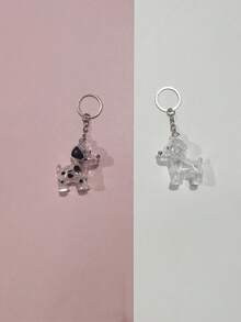 1 件透明狗毛收纳挂饰 - 扭蛋胶囊设计，小狗造型 | 男女通用宠物纪念配件，可作为钥匙扣和包包吊坠日常使用 | 适合返校、万圣节、圣诞节、情人节等场合的独特礼物，汽车配件，可爱哥特风 Y2k 万圣节配饰，教师节礼物创意