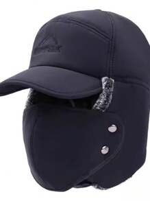 New Men's Hat, Autumn/Winter Warm Thermal Lining Thickened Earmuffs Cap, Middle-Aged & Elderly Outdoor Trapper Hat