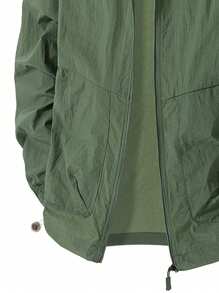 Chaqueta deportiva ligera de unicolor para hombre para verano, transpirable, de manga larga con protección solar para correr y hacer ejercicio