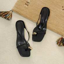 Women Heeled Sandals - 黑色 - 查看 2