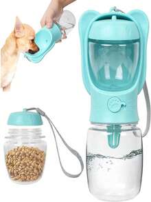 1pc Portable Pet Travel Bottle For Dog And Cat For Outdoor Dog Outing Dog Stuff - Màu xanh bạc hà - Xem 5