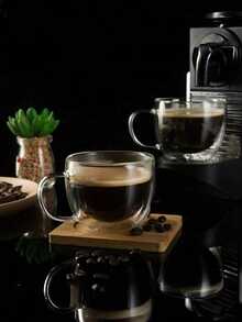 1/2 buc căni de sticlă izolate cu perete dublu - căni termice transparente de 8,45-11,83 oz pentru călătorii/camping/vară, cafea cu gheață/bere și toate băuturile - Multicolor - Vizualizare 3