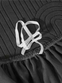 1件装拱形门框图案加厚天鹅绒沙发/床罩，弹性全包覆设计，简约涤纶材质，适用于无扶手沙发，四季皆宜