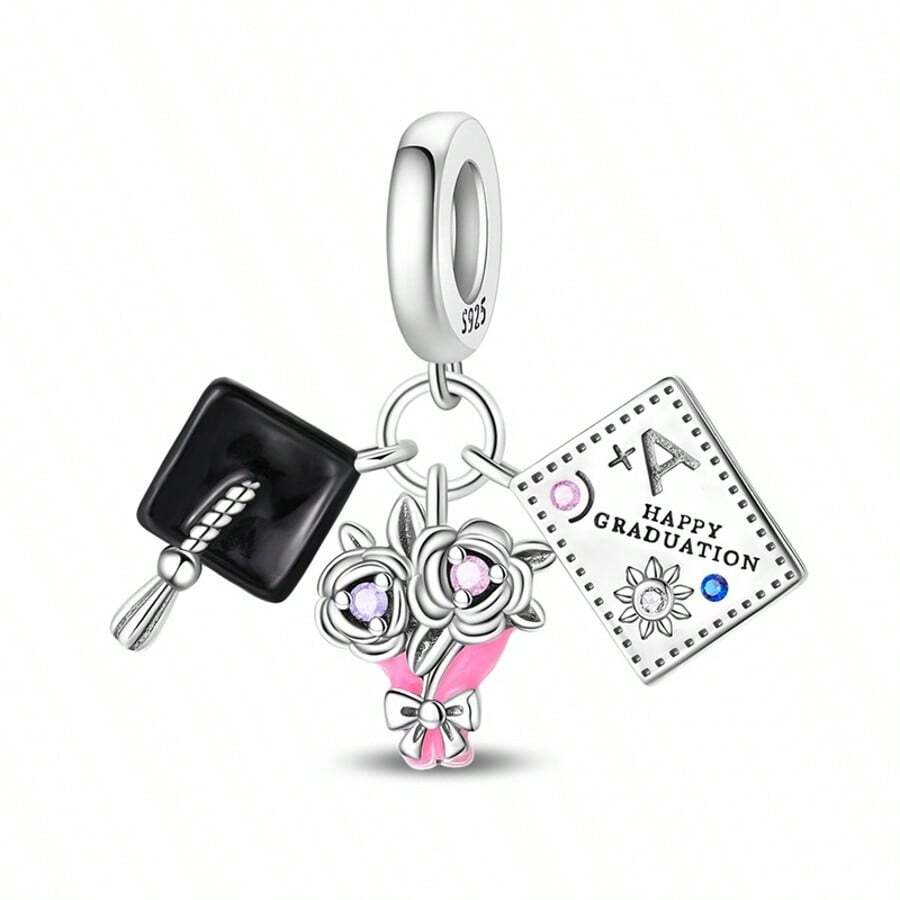 New Silver-Plated Cartoon Charm Pendant, Suitable For Original DIY Bracelets, Fashionable Jewelry Gift For Women - Multicolor - View 1