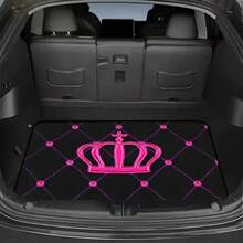 1 件印花后备箱垫，鲜艳的花卉图案，天鹅绒材质，易于清洁，保持车辆内部整洁并保护您的车辆内部，适用于 SUV、卡车和轿车 - 防刮、防滑、易于安装、户外野餐垫、货物衬垫 | 活泼的货物衬垫 | 优质汽车垫 | 防滑汽车后备箱垫 - 均碼 - 查看 9