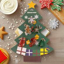 Delightful Holiday Cookie Cutter Set - 6 Pack Of Tree, Sock, Gman, Flake, Star & Candy Shapes For Baking And Decorating Festive Treats
