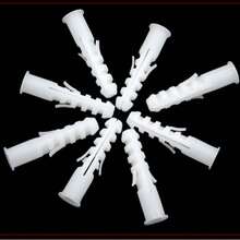 100pcs/Pack Plastic Expansion Tube 6*30 8*40 Expansion Screws Hardware Accessories Expansion Plug Rivet Nail Rubber Stopper