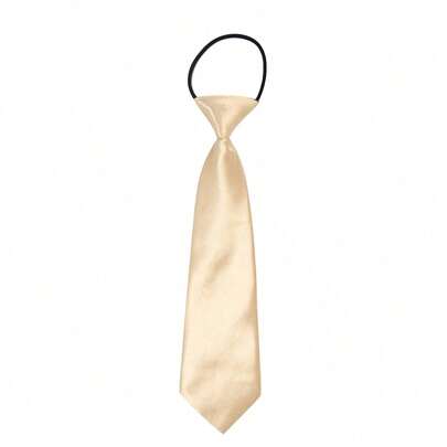 1 pieza Corbata Elastic para niños, estilo coreano unicolor con cuello para uniforme escolar, preescolar, estudiante, niños y niñas, vuelta al colegio