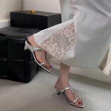 Women Heeled Sandals - 銀色 - 查看 5