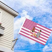 1pc Customized American Flag, Customizable Flag, Add Your Own Photos And Text, Also Suitable For Customized Tapestry, Garden Flag, Applicable For Birthday, Wedding, Valentine's Day, Halloween, Christmas, Party, Father's Day, Mother's Day, Easter, New Year, Thanksgiving, Home Decor, Bedroom Aesthetics, Wall Art, Graduation Ceremony, Tea Room, Bedroom, Living Room, Anniversary, Home Decoration, Sofa, Bed, Car, Tea Room, Bedroom, Living Room, Outdoor, Garden