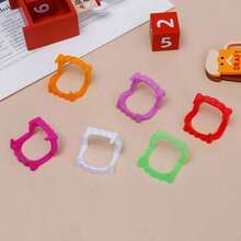 1/5/10/20pcs Adults's Colorful Plastic Zombie, Devil Halloween False Teeth Props, Scary Trick Toy