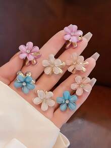 8 件/12 件/套什锦金属水晶花发夹适合日常旅行、聚会、海滩派对以及夏季、秋季和返校季节佩戴假日必备