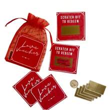 10pcs Scratch-Off Cards Birthday Gift Love Coupons Anniversary Gift For Her Date Night Cards Valentine's Day Tickets Love Note