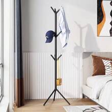 Modern Entryway Coat Rack - Sleek Floor Standing Garment Hanger For Jackets, Bags & Accessories