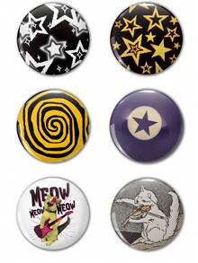 趣味图案徽章胸针，女士徽章，别针胸针，包包吊坠，时尚配饰，送给朋友、家人、老师和同学的有趣礼物 - 彩色 - 查看 11