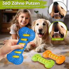 1pc Dog Chew Toy With Sound, Interactive Training Toy Bone, Durable Rubber Toy For Pet Boredom Relief - Cute Cartoon Dog Chew Toy, Essential Pet Accessory! Cartoon Style, Colorful, Bone Shaped, Durable Details, Sound Function, Suitable For Daily Play/Training/Holiday Celebration - Multicolor - View 5