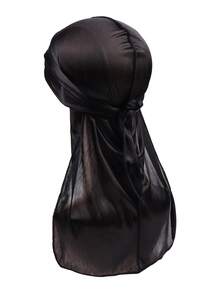 4 件男士仿丝长尾海盗帽，缎面 Durag 头巾，适合日常和运动使用海盗帽海盗服装 - 彩色 - 查看 6