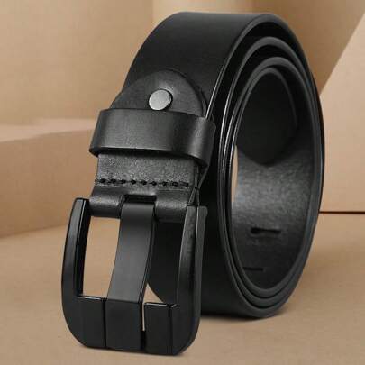 Wide Strap Men's Belt, Fashion Pin Buckle, High-End Business Casual Waist Belt, Simple & Versatile, Gift For Men Summer, School Casual, Business, Boyfriend Husband Father Dad Men Gift, Daily Wear, Fashion, Teen, Outdoor, Vacation, Athletic, Travel, Street, Boho, Vintage Fall, Autumn, Halloween Autumn-Winter Accessories,Suitable For Teens, Youth,Men,Casual, Outdoor, Athletic, Vacation, Graduation Gifts, Birthday, Daily Wear