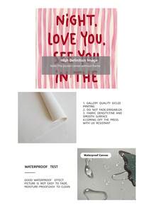 1 tranh treo tường không khung Love You Tonight sọc hồng và thiết kế chữ đỏ, áp phích lãng mạn đêm hè cho trang trí phòng ngủ/phòng khách/ký túc xá, áp phích vui nhộn để trang trí phòng, quà tặng Valentine hoàn hảo và trang trí trở lại trường (bản in treo tường, trang trí) - Nhiều màu - Xem 9