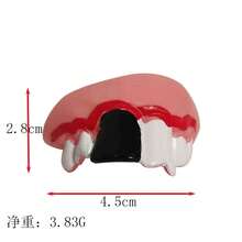 1pc Halloween Fake Teeth Toy, Rabbit Teeth Bunny Teeth, Funny Gag Plastic Soft Tooth Denture - Multicolor - View 8