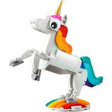 Creator 3 In 1 Magical Unicorn Toy , Transforms From Unicorn To Seahorse To Peacock , Rainbow Animal Figures , Unicorn Gift For Grandchildren , Girls And Boys , Buildable Toys , 31140 Winter Gifts Color Block Color Blocks ,Lego ,Legos ,Lego Sets - 31140 - View 6