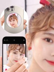 1pc New Magnetic Selfie Lens, High Definition Auxiliary Selfie Tool, Rear Reflective Mirror For Live Streaming