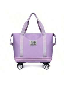 带轮旅行包，可扩展 2 层，大容量和多个口袋，适合学生毕业季、度假、多功能行李包，适合学校、学校配件、学校用品、旅行必需品、假日行李袋、行李箱、旅行包，适合女士 - 彩色 - 查看 11