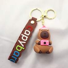 1/3/6件可爱创意小雕像钥匙扣、背包吊坠、汽车钥匙扣