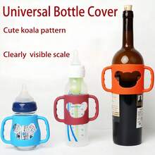 Agarre de botella de silicona con patrón de dibujos animados, accesorio de botella suave y flexible adecuado para la mayoría de botellas de cuello - Multicolor - Ver 7