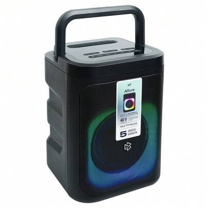 STF  Bocina Inalámbrica Allure  8 Pulgadas  Batería 3000 mAh  Conexiones USB, Micro SD 3.5 mm  Entrada para Micrófono  Radio FM Integrada