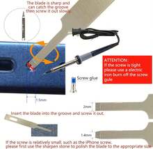 Damaged Screw Removal For Cell Phone, Broken Screw Extractor Kit For Iphone, Iphone Repair Tool, Electric Screw Cutter For Small Screw,4 Size Heads, USB 5V Power Supply, Screw Extractor For Laptop/Pad,9600562 - màu nâu - Xem 5