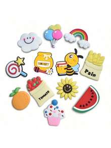 10/12/16pcs Refrigerator Magnets, Room Decor Stickers. Rubber Soft Magnetic Fridge Magnets, Material: PVC Soft Rubber, Size: Approx. 4.5-5CM, Features: 3D Stereoscopic, Long-Lasting, Non-Fading, Applicable For Posting Notes, Memos, Photos, Decorating Refrigerators, Early Education Stickers, Etc. - Multicolor - View 5
