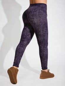 1 Pack Women's Casual High Elasticity Solid Color Leggings, Soft & Comfortable, Suitable For Home, Exercise, Shaping, Stretching, Lifting Buttocks, Outdoor Activities, Walking, Shopping, Fitness, Running, Work Commute, Street Events, Parties, Autumn/Winter - Multicolor - View 26