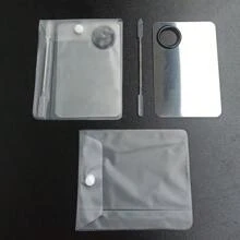 1pc/2pcs Makeup Palette, Makeup Artist Palette, Lipstick Makeup, Beauty Foundation Palette, Blackhead Remover, Pore Cleansing Tool, Stainless Steel Foundation Spatula, Makeup Artist Foundation Scraper, Face Scraper, 5pcs/10pcs Palette, Palette Stick Storage Bag Set Of 2,Makeup,Cheap,Room Decor,Vanity,Travel,Bedroom,Makeup Accessories