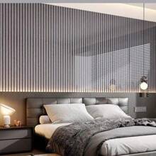 6 件 3D 木板墙板撕下粘贴，仿木壁纸，自粘 PVC 木板可拆卸防水覆盖物，用于室内墙面装饰客厅墙纸墙贴房间装饰 - 彩色 - 查看 9