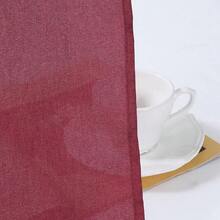 Tie Up Curtain Valance Window Treatment Living Room, Adjustable Balloon Rod Pocket Drape Valence, Set Of 1, 54 X 18 Inch, White, Home Decor - Burgundy - Xem 7