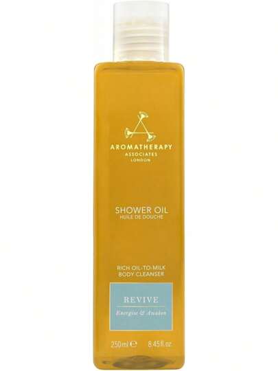 Aromatherapy Associates Revive Shower Oil 250 Ml, Energise &  With Our Reviving, Therapeutic Essential Oil Blend Of Grapefruit, Rosemary & Juniper Berry.Luxurious Oil-To-Milk Formula