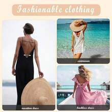 4 piezas Broches de clips para chales de suéter de moda, clips vintage para cuello de cárdigan, broches para capa de camisa, alfileres de broche para ropa de mujer, de zinc y piedra brasileña - Multicolor - Ver 4