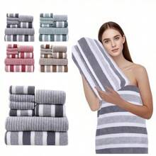 8pcs/Set Coral Fleece Towel Set: 2 Bath Towels, 2 Hand Towels, 4 Face Towels, Luxurious Soft And Absorbent Towels - Ideal For Adults And Youths At Home And Camping, Christmas And Halloween Gifts. Comfortable For Hands And Face - Perfect For Daily Use, SPA And Gym, Soft, Thick, And Absorbent - Suitable For Daily Use And Special Occasion Gifts Shower Towels For Beaty Salon, Hotel Sports,Home Essentials, Towel, Skin Care
