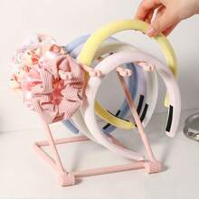 1 件粉色可折叠发饰收纳架，头带架发饰收纳架，珠宝展示手链展示架，发饰收纳架，适合女士和女孩的房间装饰
