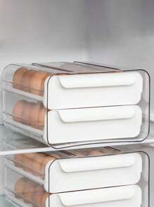 1 件鸡蛋收纳盒，冰箱抽屉式鸡蛋架，鸡蛋收纳盒，保鲜