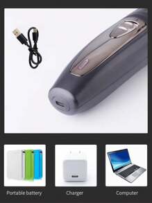 KEMEI 专业无线理发器 | 理发师专用 - USB 充电式修剪器，带 4 个梳齿导板 | 陶瓷刀片，男士理容套装 | 家用及沙龙理发器