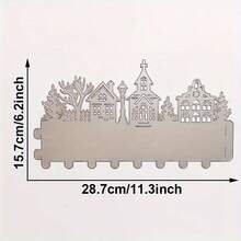 1pc Christmas Deer & Tree Metal Cutting Die - Silvery Scrapbooking Stencil For DIY Albums, Paper Cards & Embossing Crafts - Silver - View 12