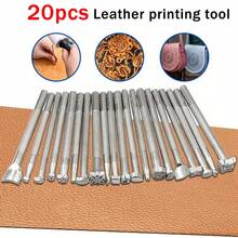20pcs DIY Leather Craft Tool Set, Leather Stamping Tools, Punch Pliers, Leather Carving Embossing Punch