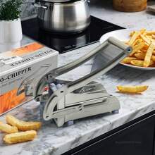 Stainless Steel Potato Slicer Vegetable Cutter Multi Functional Manual Fast Cutting Tool With 2 Blades Manual Fries Machine - 304不鏽鋼 - 查看 6