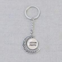 1pc Customized Photo Keychain With Luminous Glass Dome Crescent Pendant Keyring Personalized Image Keychain Creative Commemorative Jewelry Gift Bag Charm Backpack Decor Keychain For Bag Car Accessories For Women - Multicolor - View 10