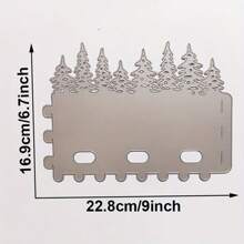 1pc Christmas Deer & Tree Metal Cutting Die - Silvery Scrapbooking Stencil For DIY Albums, Paper Cards & Embossing Crafts - Silver - View 13