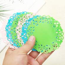 6pcs Coaster, Creative Hollow Flower Silicone Coasters, Non-Slip Heat-Resistant Tea Cup Mats, Insulated Coffee Mug Gift Set, Dining And Living Room Table Decor Accessories