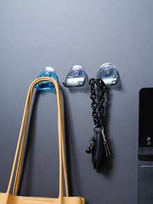 1pc Suction Cup Razor Holder, Transparent Bathroom Wall Mount Organizer Rack